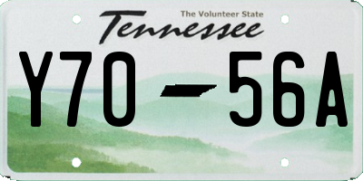 TN license plate Y7056A