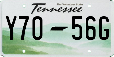 TN license plate Y7056G