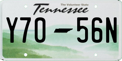 TN license plate Y7056N