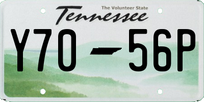 TN license plate Y7056P