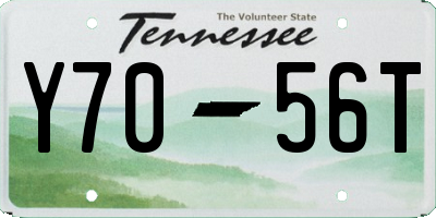 TN license plate Y7056T
