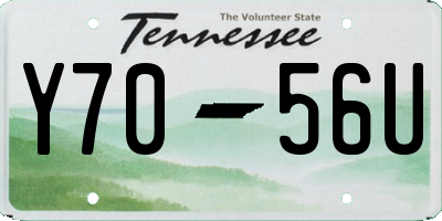 TN license plate Y7056U