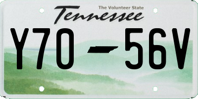 TN license plate Y7056V