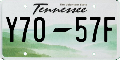 TN license plate Y7057F