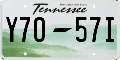 TN license plate Y7057I