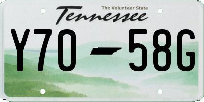 TN license plate Y7058G