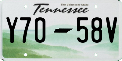 TN license plate Y7058V