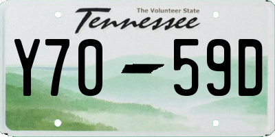 TN license plate Y7059D