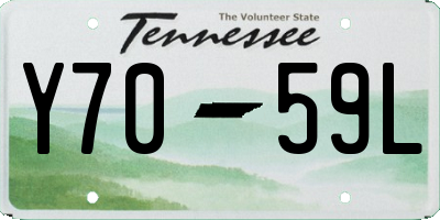TN license plate Y7059L
