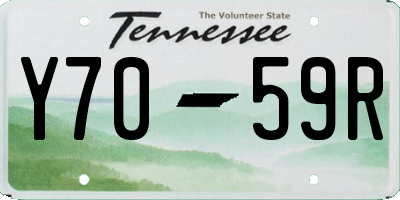 TN license plate Y7059R