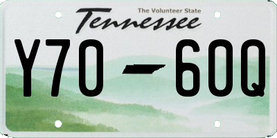 TN license plate Y7060Q