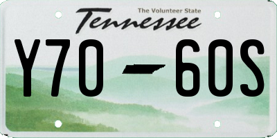 TN license plate Y7060S