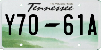 TN license plate Y7061A