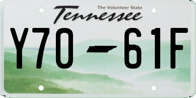 TN license plate Y7061F
