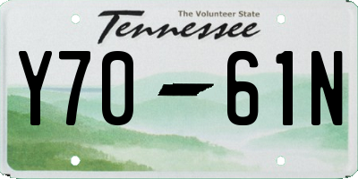 TN license plate Y7061N