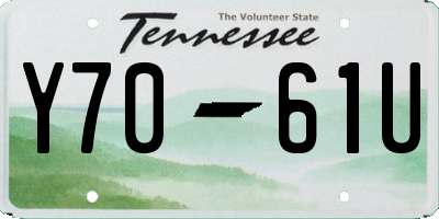 TN license plate Y7061U
