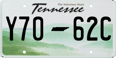 TN license plate Y7062C