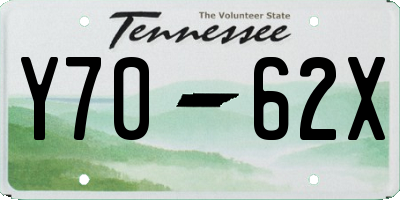 TN license plate Y7062X