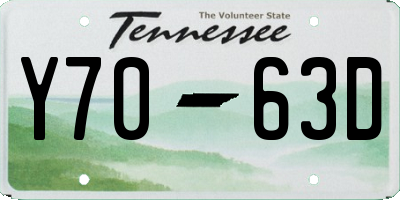 TN license plate Y7063D