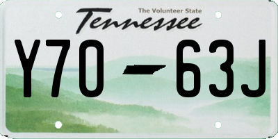 TN license plate Y7063J