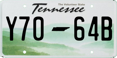 TN license plate Y7064B