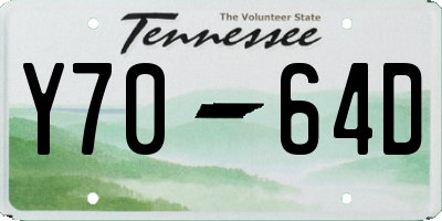 TN license plate Y7064D