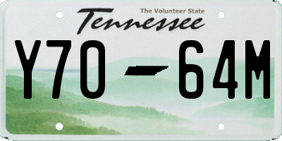 TN license plate Y7064M