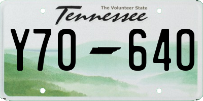 TN license plate Y7064O