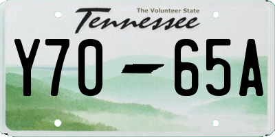 TN license plate Y7065A