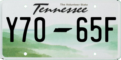 TN license plate Y7065F
