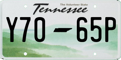 TN license plate Y7065P