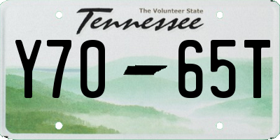 TN license plate Y7065T