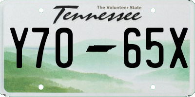 TN license plate Y7065X