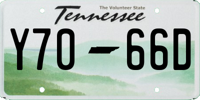 TN license plate Y7066D