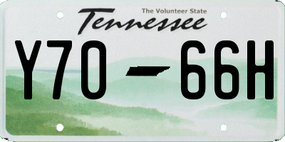 TN license plate Y7066H