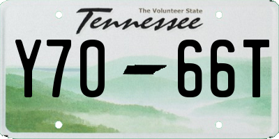 TN license plate Y7066T