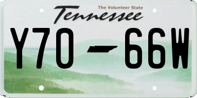 TN license plate Y7066W