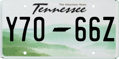 TN license plate Y7066Z