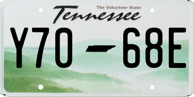 TN license plate Y7068E