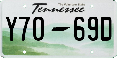 TN license plate Y7069D