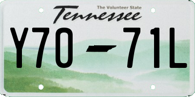 TN license plate Y7071L