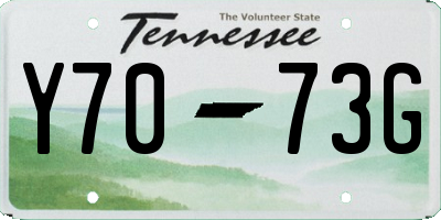 TN license plate Y7073G