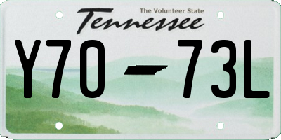 TN license plate Y7073L