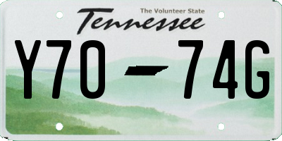 TN license plate Y7074G