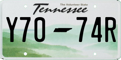 TN license plate Y7074R