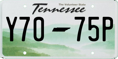 TN license plate Y7075P