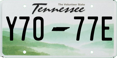 TN license plate Y7077E