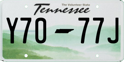 TN license plate Y7077J