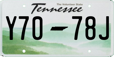 TN license plate Y7078J