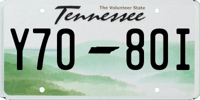 TN license plate Y7080I